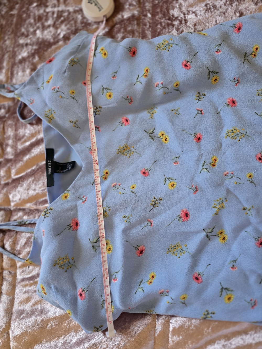 Forever 21 Light Blue Floral Mini Dress